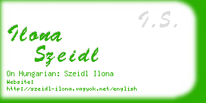 ilona szeidl business card